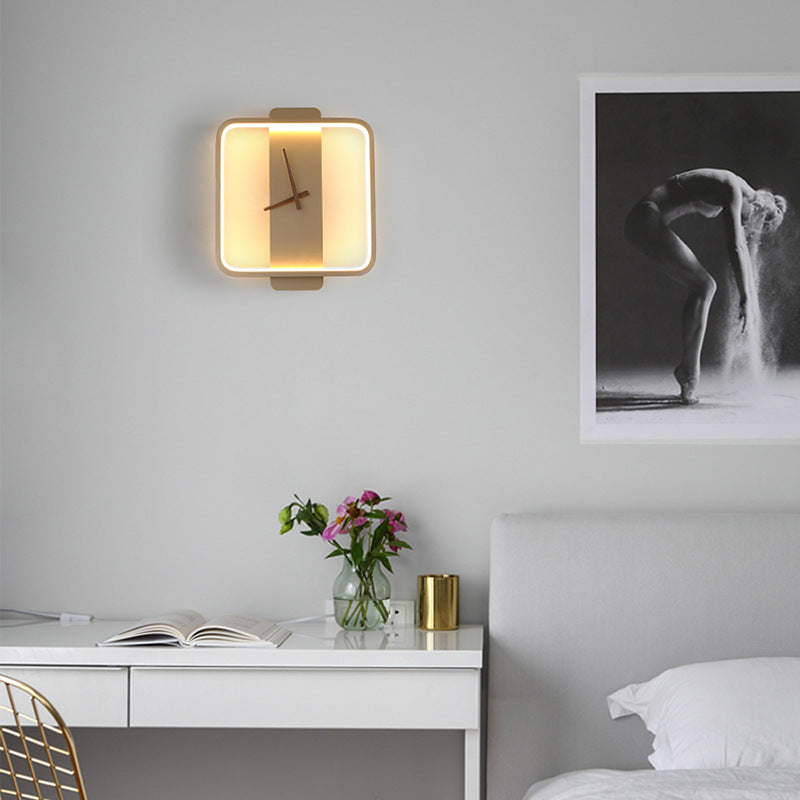 Nordic Wall Lamp – Bedside Clock Lamp