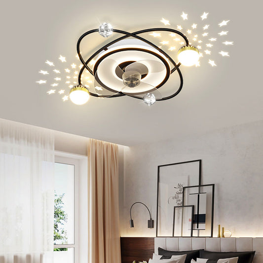 Nordic LED Ceiling Fan Light – Bedroom & Dining Room Decor