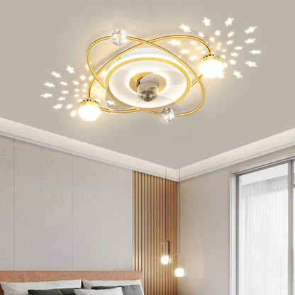Nordic LED Ceiling Fan Light – Bedroom & Dining Room Decor